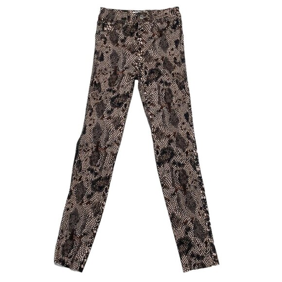 Free People We The Free Jeans NWT Two Faced Snake Skin Pockets Brown Size 24 - Picture 2 of 13